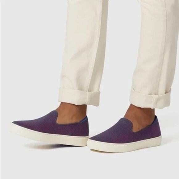 Rothy's The Slip On Sneaker Fig Python Purple Sz 10.5 - Picture 2 of 9